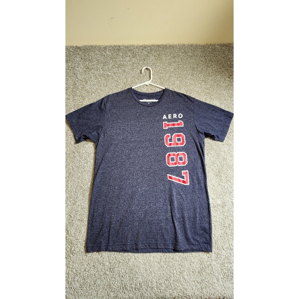 Aeropostale Mens Navy Blue "Aero 1987" Graphic T-Shirt Size Xl
